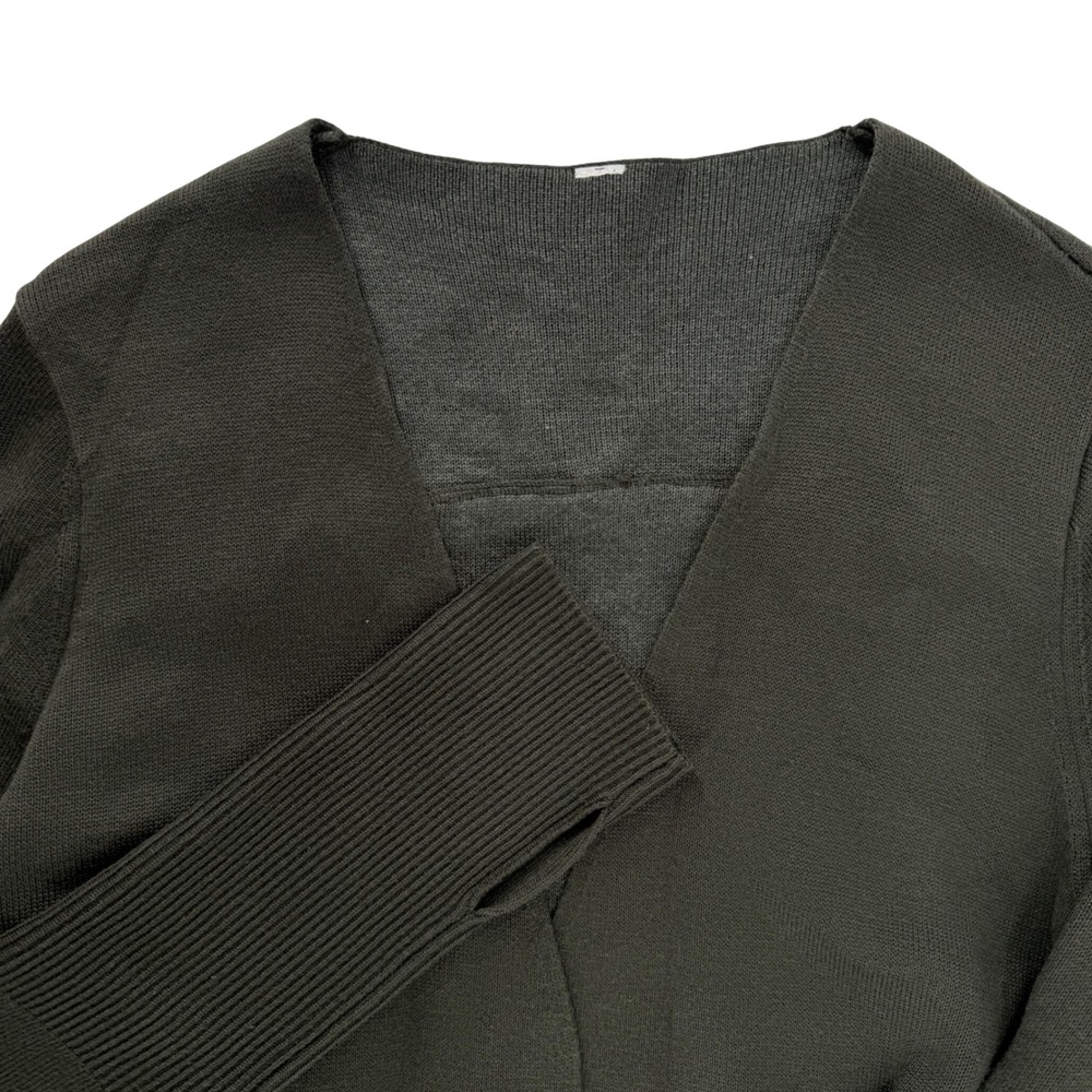Lululemon City Street Cardigan Size 8‎ Knit Cashmere Blend Camo Green W4ARTS